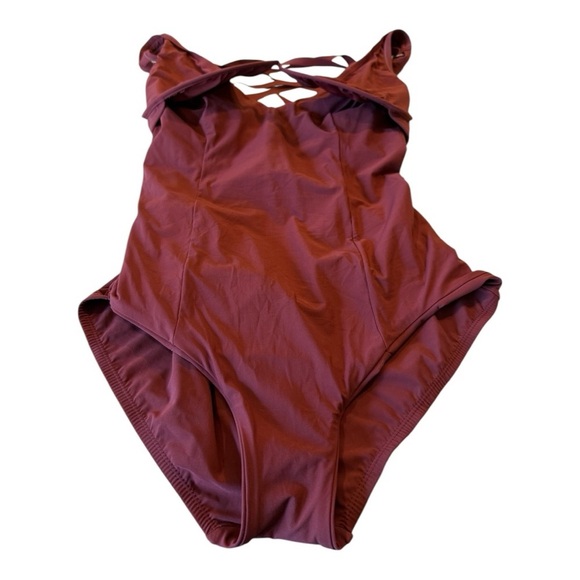 Miraclesuit by Amoressa Lace Up Underwire One Piece Tummy Control‎ Swimsuit 14 - Picture 12 of 16